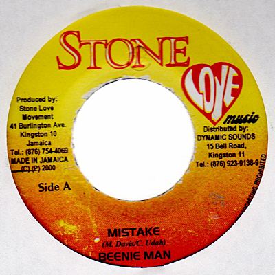 Mistake - Beenie Man (7 Inch) on Stone Love Music | Buyreggae