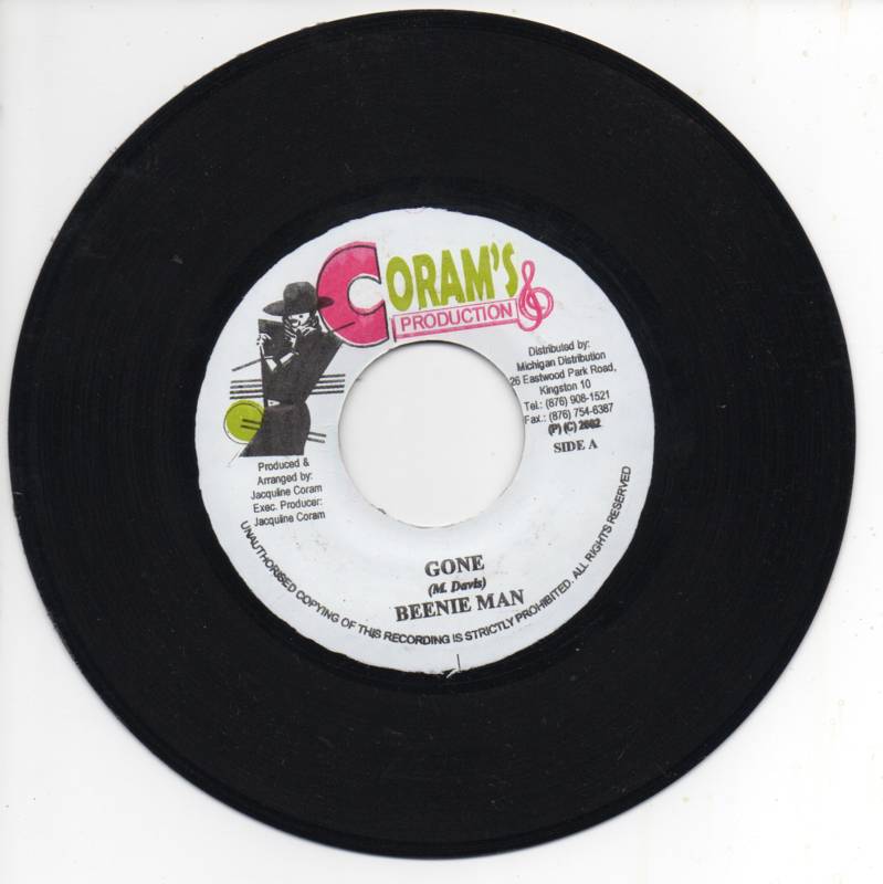 Gone - Beenie Man (7 Inch) on Coram`s Prod. | Buyreggae