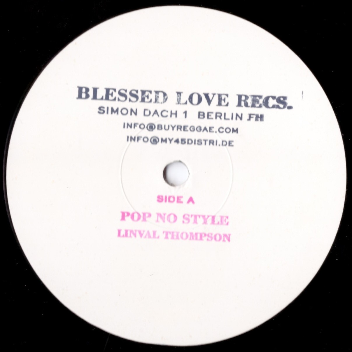 Pop No Style - Linval Thompson (12 Inch) on Blessed Love