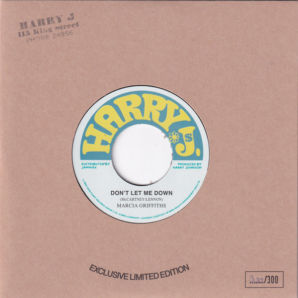 Don't Let Me Down - Marcia Griffiths (7 Inch) on Harry J Records