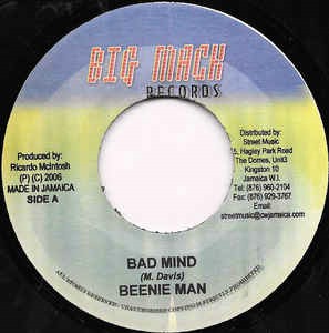 Beenie Man / Khago 7インチレコード Bad Mind - Beenie Man (7 Inch) on Big Mack | Buyreggae