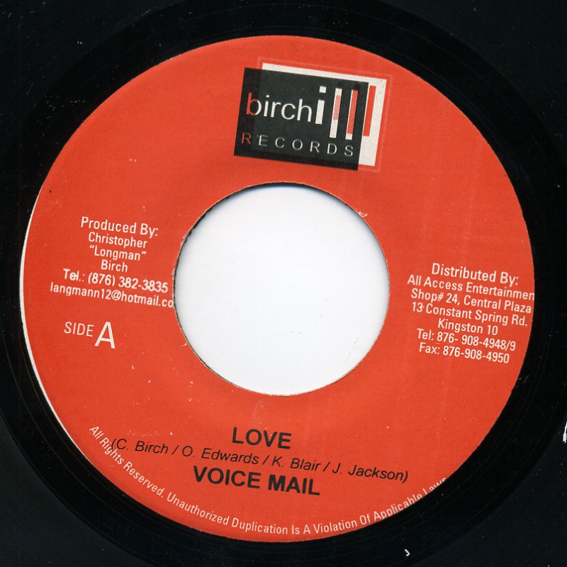 Christopher Martin / Voicemail 7インチ Love - Voice Mail (7 Inch) on Birchill Records | Buyreggae