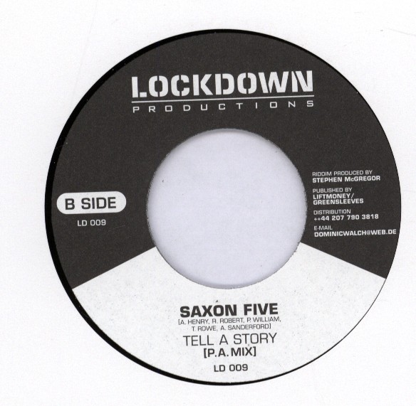 Tell A Story - Saxon Five, Tippa Irie (7 Inch) on Lockdown | Buyreggae