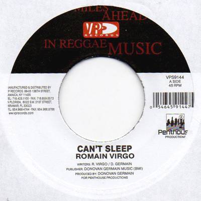 ROMAIN VIRGO CAN'T SLEEP 7インチ Can't Sleep - Romain Virgo (7 Inch) on Penthouse / Vp Records