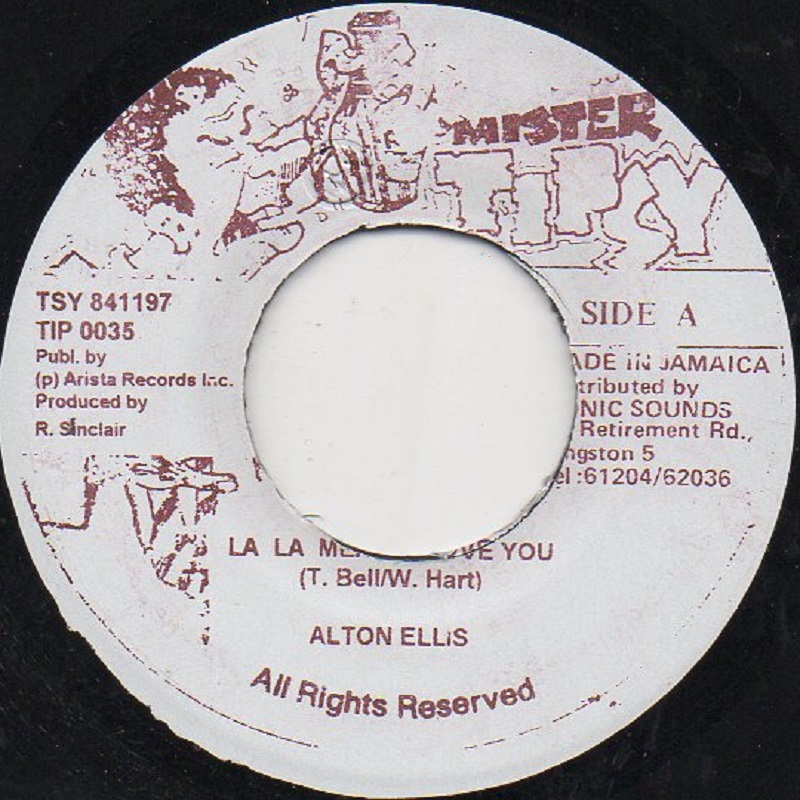 La La Means I Love You - Alton Ellis (7 Inch) on Mister Tipsy